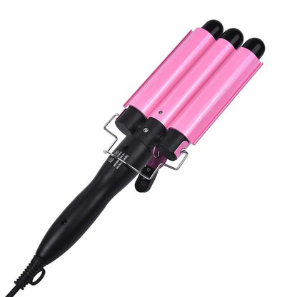 Triple tourmaline hair curler