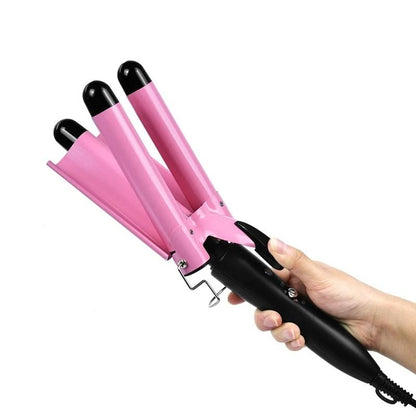 Triple tourmaline hair curler